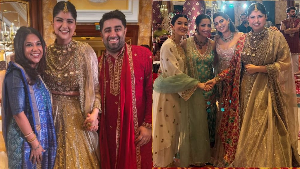 Anshula Kapoor Rohan Thakkar Wedding: ਬੋਨੀ ਕਪੂਰ ਦੀ ਲਾਡਲੀ ਅੰਸ਼ੁਲਾ ਕਪੂਰ ਅਤੇ ਰੋਹਨ ਠੱਕਰ ਜਲਦ ਹੀ ਵਿਆਹ ਦੇ ਬੰਧਨ ਵਿੱਚ ਬੱਝਣ ਜਾ ਰਹੇ ਹਨ। ਵਿਆਹ ਵਿੱਚ ਹੁਣ ਸਿਰਫ਼ ਕੁਝ ਹੀ ਦਿਨ ਬਾਕੀ ਰਹਿ ਗਏ ਹਨ ਅਤੇ ਪ੍ਰੀ-ਵੈਡਿੰਗ ਸਮਾਗਮਾਂ ਦੀ ਸ਼ੁਰੂਆਤ ਹੋ ਚੁੱਕੀ ਹੈ। ਇਸ ਖ਼ਾਸ ਸਮਾਗਮ ਵਿੱਚ ਅਰਜੁਨ ਕਪੂਰ, ਸ਼ਨਾਇਆ ਕਪੂਰ ਅਤੇ ਜਾਨ੍ਹਵੀ ਕਪੂਰ ਸਮੇਤ ਪਰਿਵਾਰ ਦੇ ਕਈ ਮੈਂਬਰ ਸ਼ਾਮਲ ਹੋਏ। ਅੰਸ਼ੁਲਾ ਕਪੂਰ ਦੇ ਪ੍ਰੀ-ਵੈਡਿੰਗ ਫੰਕਸ਼ਨ ਦੀਆਂ ਤਸਵੀਰਾਂ ਸੋਸ਼ਲ ਮੀਡੀਆ 'ਤੇ ਤੇਜ਼ੀ ਨਾਲ ਵਾਇਰਲ ਹੋ ਰਹੀਆਂ ਹਨ।