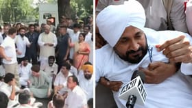 PM ਦੀ ਰਿਹਾਇਸ਼ ਤੇ ਕਾਂਗਰਸ ਦਾ ਪ੍ਰਦਰਸ਼ਨ, ਚੰਨੀ-ਰੰਧਾਵਾ ਸਮੇਤ ਕਈ ਆਗੂ ਹਿਰਾਸਤ 'ਚ