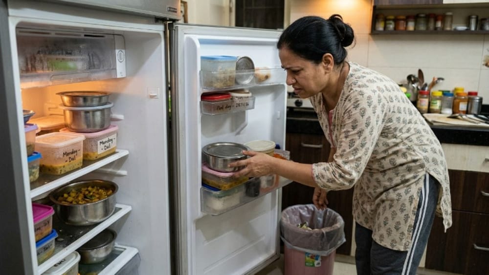 ਗਿੱਲੀਆਂ ਸਬਜ਼ੀਆਂ ਅਤੇ ਫਲਾਂ ਨੂੰ ਸਿੱਧੇ ਫਰਿੱਜ ਵਿੱਚ ਰੱਖਣਾ: ਇਹ ਸਭ ਤੋਂ ਵੱਡੀ ਗਲਤੀ ਹੈ ਜੇਕਰ ਤੁਸੀਂ ਮੌਨਸੂਨ ਵਿੱਚ ਬਾਜ਼ਾਰ ਤੋਂ ਲਿਆਂਦੀਆਂ ਸਬਜ਼ੀਆਂ ਜਾਂ ਫਲਾਂ ਨੂੰ ਧੋਣ ਤੋਂ ਬਾਅਦ ਸਿੱਧੇ ਫਰਿੱਜ ਵਿੱਚ ਰੱਖਦੇ ਹੋ, ਤਾਂ ਪਾਣੀ ਅਤੇ ਨਮੀ ਦੇ ਕਾਰਨ, ਫਰਿੱਜ ਦੇ ਅੰਦਰ ਫੰਗਸ ਅਤੇ ਬੈਕਟੀਰੀਆ ਬਹੁਤ ਤੇਜ਼ੀ ਨਾਲ ਵਧਦੇ ਹਨ, ਜਿਸ ਕਾਰਨ ਬਦਬੂ ਆਉਂਦੀ ਹੈ। ਇਸ ਲਈ, ਹਮੇਸ਼ਾ ਸਬਜ਼ੀਆਂ ਅਤੇ ਫਲਾਂ ਨੂੰ ਚੰਗੀ ਤਰ੍ਹਾਂ ਸੁਕਾਉਣ ਜਾਂ ਸਾਫ਼ ਕੱਪੜੇ ਨਾਲ ਪੂੰਝਣ ਤੋਂ ਬਾਅਦ ਹੀ ਫਰਿੱਜ ਵਿੱਚ ਸਟੋਰ ਕਰੋ।