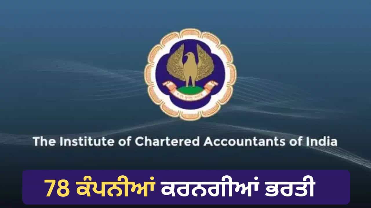 ICAI Campus Placement: ਚਾਰਟਰਡ ਅਕਾਊਂਟੈਂਟਸ ਲਈ ਵੱਡਾ ਮੌਕਾ, ICAI ਦੇ 65ਵੇਂ ਕੈਂਪਸ ਪਲੇਸਮੈਂਟ ਵਿੱਚ 5,339 ਅਸਾਮੀਆਂ ਤੇ ਭਰਤੀ