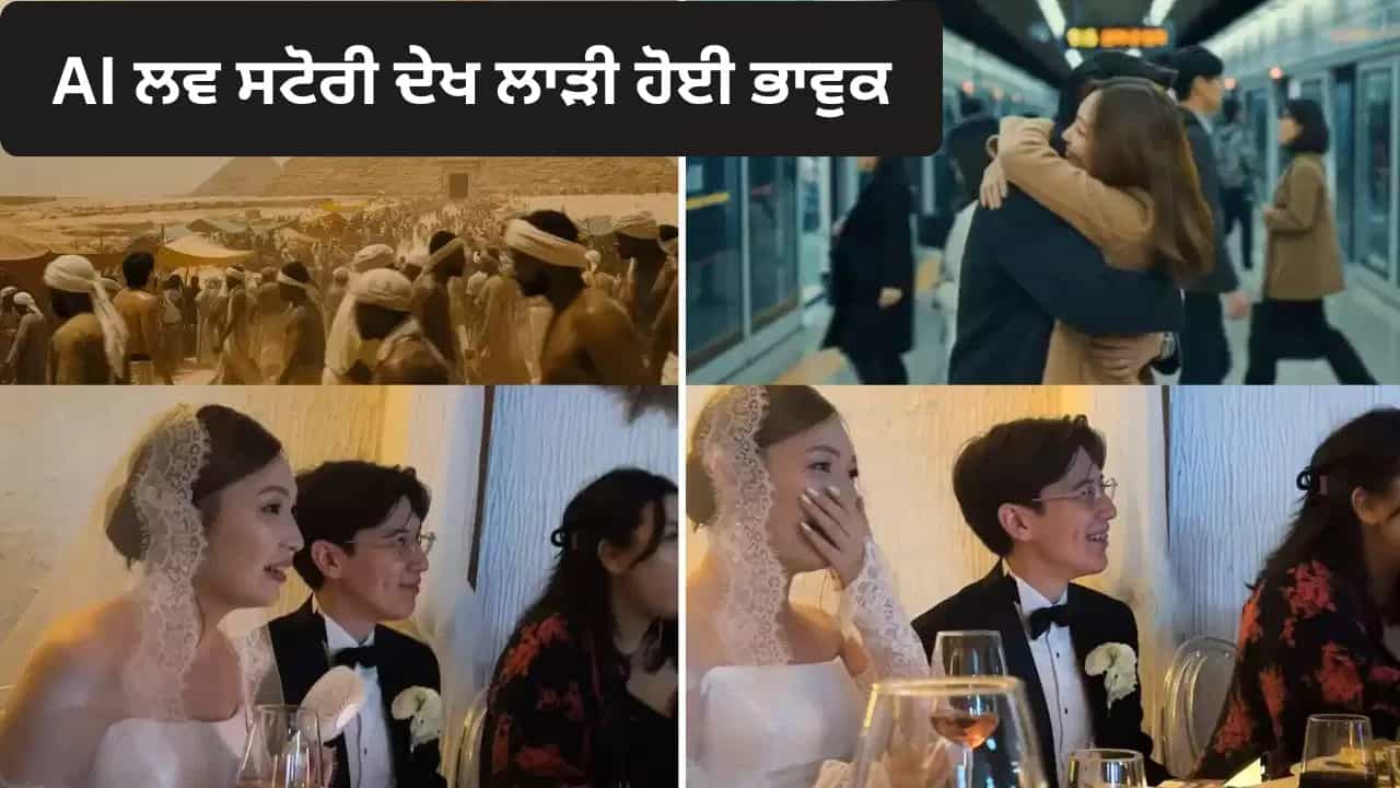 Viral Video: ਤੋਹਫ਼ਾ ਹੋਵੇ ਤਾਂ ਅਜਿਹਾ! AI ਲਵ ਸਟੋਰੀ ਦੇਖ ਲਾੜੀ ਦੀਆਂ ਅੱਖਾਂ ਹੋਈਆਂ ਨਮ, ਦੇਖੋ ਇਹ ਵਾਇਰਲ ਵੀਡੀਓ