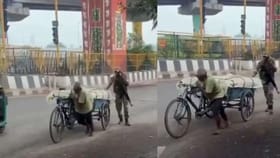 CRPF ਜਵਾਨ ਨੇ ਦਿਖਾਈ ਦਿਲਦਾਰੀ, ਬਜ਼ੁਰਗ ਦਾ ਭਾਰੀ ਰੇਹੜਾ ਧੱਕ ਜਿੱਤਿਆ ਦਿਲ