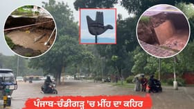 ਮੀਂਹ ਕਾਰਨ ਚੰਡੀਗੜ੍ਹ 'ਚ 3 ਸੜਕਾਂ ਧੱਸੀਆਂ, ਮੋਹਾਲੀ ਵਿੱਚ ਉਫਾਨ 'ਤੇ ਦਰਿਆ