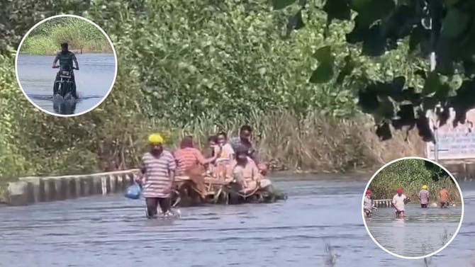 ਗੁਰਦਾਸਪੁਰ ਦੇ ਪਿੰਡ ਚੌਂਤਰਾ ਨੋਮਨੀ ਨਾਲੇ ਦਾ ਪੁਲ ਹੋਇਆ ਨੀਵਾਂ, ਲੋਕ ਪ੍ਰੇਸ਼ਾਨ