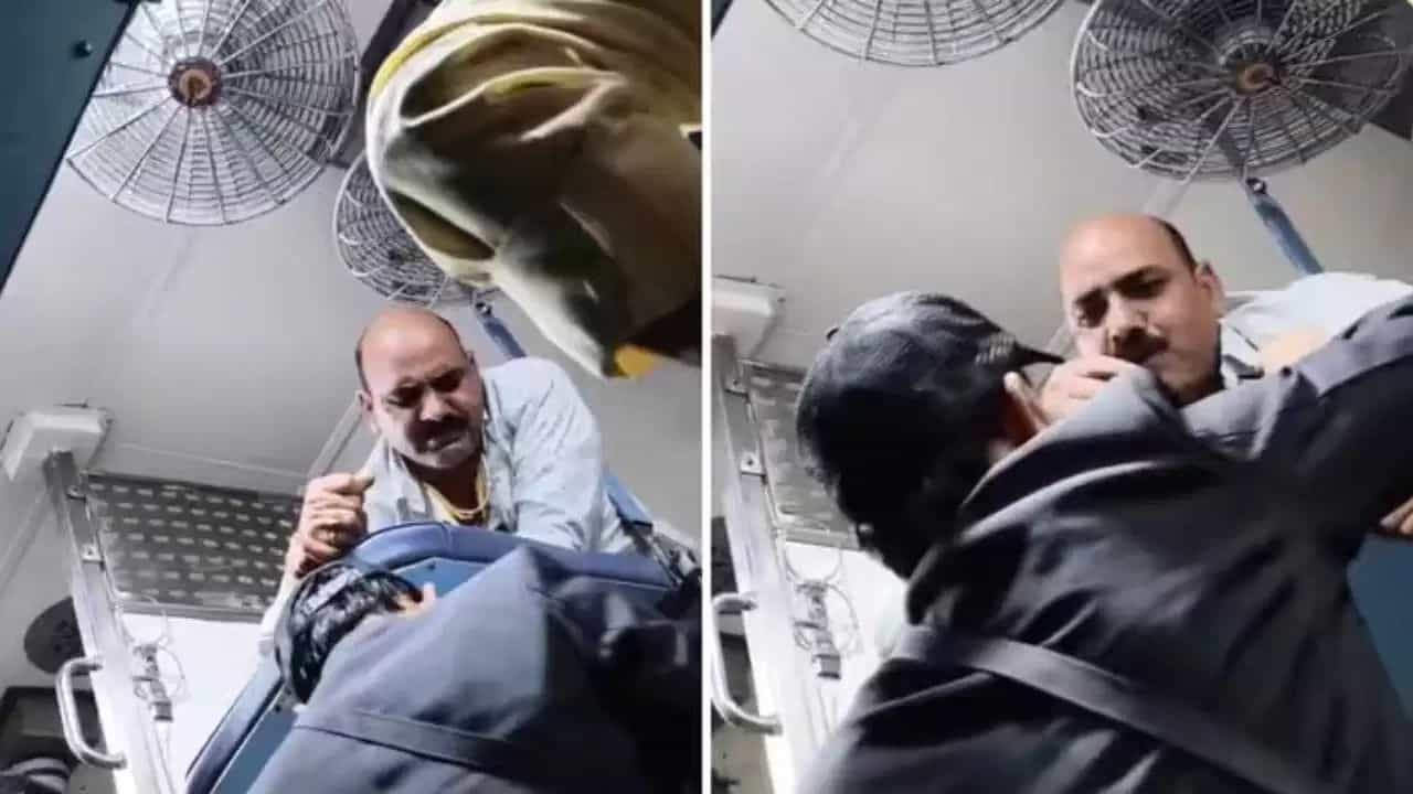 Viral: ਖਾਲੀ ਸੀਟ ਦਾ ਹਵਾਲਾ ਦੇ ਕੇ TTE ਨਾਲ ਉਲਝਿਆ ਬੰਦਾ, ਯਾਤਰੀ ਦੀ ਹਰਕਤ ਤੇ ਲੋਕਾਂ ਨੂੰ ਆਇਆ ਗੁੱਸਾ Viral: ਖਾਲੀ ਸੀਟ ਦਾ ਹਵਾਲਾ ਦੇ ਕੇ TTE ਨਾਲ ਉਲਝਿਆ ਬੰਦਾ, ਯਾਤਰੀ ਦੀ ਹਰਕਤ ਤੇ ਲੋਕਾਂ ਨੂੰ ਆਇਆ ਗੁੱਸਾ