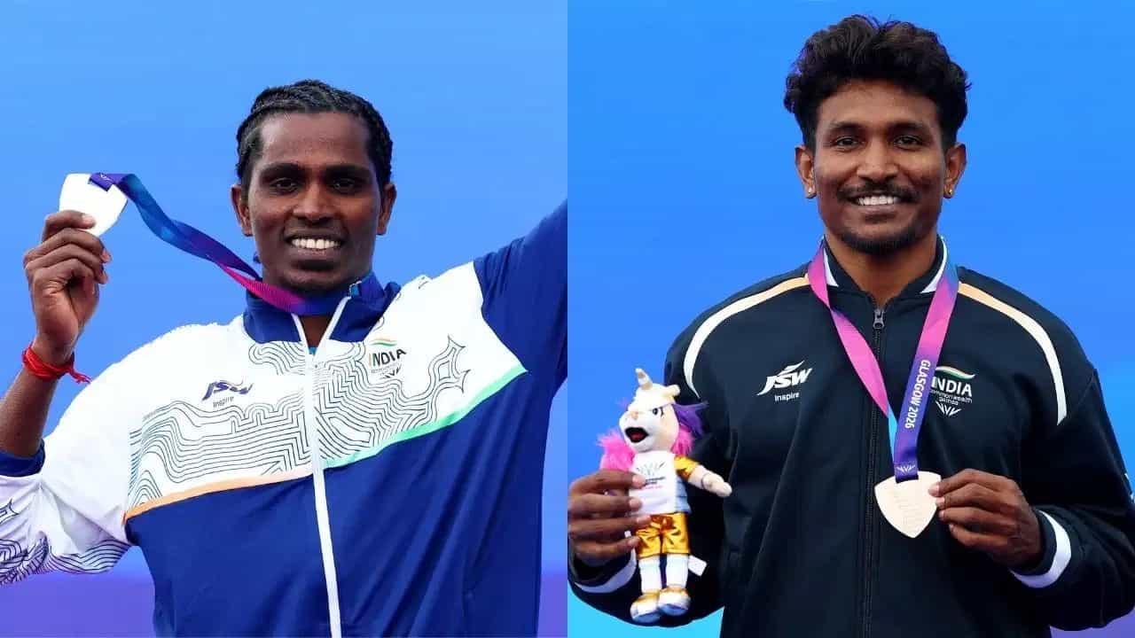 CWG 2026: ਟ੍ਰਿਪਲ ਜੰਪ ਚ ਭਾਰਤ ਨੂੰ ਮਿਲੀ ਡਬਲ ਖੁਸ਼ੀ, ਪ੍ਰਵੀਨ ਨੇ ਜਿੱਤਿਆ ਸਿਲਵਰ ਤੇ ਸੇਲਵਾ ਪ੍ਰਭੂ ਨੂੰ ਮਿਲਿਆ ਬਰੋਂਜ CWG 2026: ਟ੍ਰਿਪਲ ਜੰਪ ਚ ਭਾਰਤ ਨੂੰ ਮਿਲੀ ਡਬਲ ਖੁਸ਼ੀ, ਪ੍ਰਵੀਨ ਨੇ ਜਿੱਤਿਆ ਸਿਲਵਰ ਤੇ ਸੇਲਵਾ ਪ੍ਰਭੂ ਨੂੰ ਮਿਲਿਆ ਬਰੋਂਜ