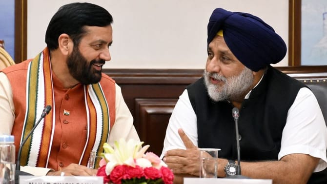 ਅਕਾਲੀ ਦਲ-BJP ਗੱਠਜੋੜ ਬਾਰੇ ਨਾਇਬ ਸੈਣੀ ਦਾ ਵੱਡਾ ਬਿਆਨ, ਮੀਟਿੰਗ ਦਾ ਏਜੰਡਾ ਦੱਸਿਆ