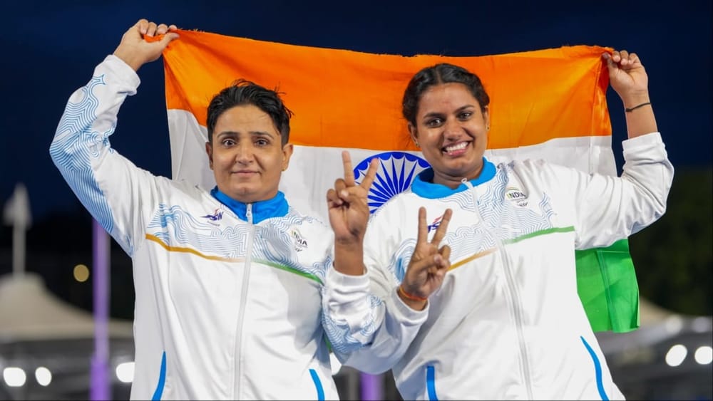 ਭਾਰਤ ਲਈ ਕਾਮਨਵੈਲਥ ਗੇਮਜ਼ 2026 'ਚ ਦੂਜਾ ਗੋਲਡ ਮੈਡਲ ਜਿੱਤਣ ਵਾਲੀ ਮਹਿਲਾ ਖਿਡਾਰਨ ਸ਼ਰਮਿਲਾ ਧਨਖੜ ਰਹੀ, ਜਿਸ ਨੇ ਪੈਰਾ ਐਥਲੈਟਿਕਸ 'ਚ ਮਹਿਲਾਵਾਂ ਦੇ ਸ਼ਾਟ ਪੁਟ F57 ਈਵੈਂਟ 'ਚ ਗੋਲਡ ਮੈਡਲ ’ਤੇ ਕਬਜ਼ਾ ਕੀਤਾ।(Photo: PTI)