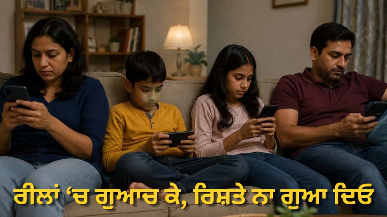 Reels Addiction: ਨਾ ਗੱਲਬਾਤ, ਨਾ ਇਮੋਸ਼ਨ, ਇੱਕੋ ਘਰ ਚ ਸਭ ਅਜਨਬੀ, ਰੀਲਜ਼ ਦੇਖਣ ਦੀ ਲਤ ਨਾਲ ਰਿਸ਼ਤਿਆਂ ਨੂੰ ਕਿੰਨਾ ਨੁਕਸਾਨ Reels Addiction: ਨਾ ਗੱਲਬਾਤ, ਨਾ ਇਮੋਸ਼ਨ, ਇੱਕੋ ਘਰ ਚ ਸਭ ਅਜਨਬੀ, ਰੀਲਜ਼ ਦੇਖਣ ਦੀ ਲਤ ਨਾਲ ਰਿਸ਼ਤਿਆਂ ਨੂੰ ਕਿੰਨਾ ਨੁਕਸਾਨ