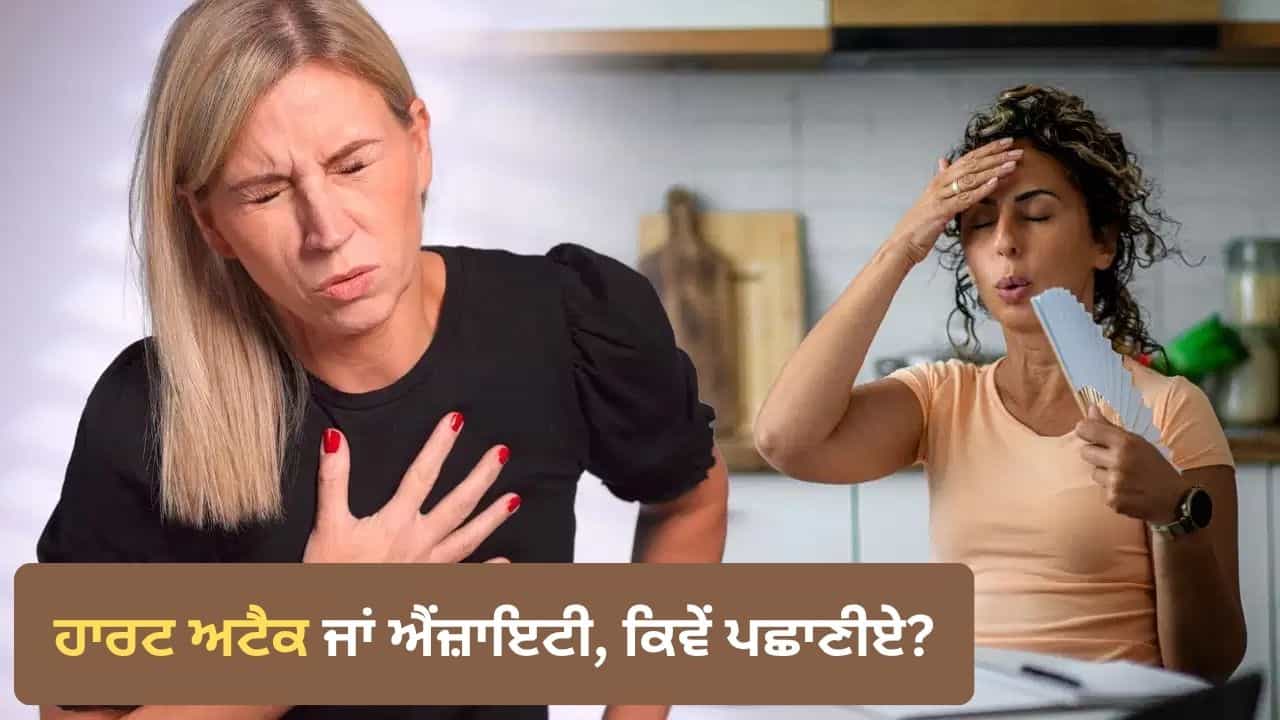Anxiety vs Heart Attack: ਐਂਜ਼ਾਇਟੀ ਜਾਂ ਹਾਰਟ ਅਟੈਕ? ਦੋਵਾਂ ਦੇ ਲੱਛਣ ਮਿਲਦੇ-ਜੁਲਦੇ, ਕਿਵੇਂ ਪਛਾਣੀਏ?
