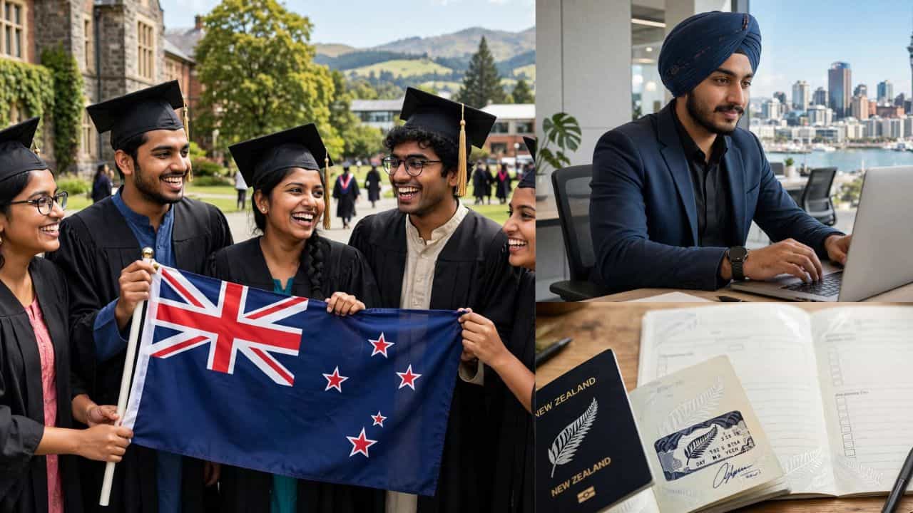 ਨਿਊਜ਼ੀਲੈਂਡ ਨੇ ਭਾਰਤੀ ਵਿਦਿਆਰਥੀਆਂ ਲਈ ਬਦਲੇ Post-Study Work Visa ਦੇ ਨਿਯਮ, 6 ਮਹੀਨੇ ਦਾ Open Work Visa ਤੋਂ 3 ਸਾਲ ਤੱਕ ਕੰਮ ਕਰਨ ਦਾ ਮੌਕਾ