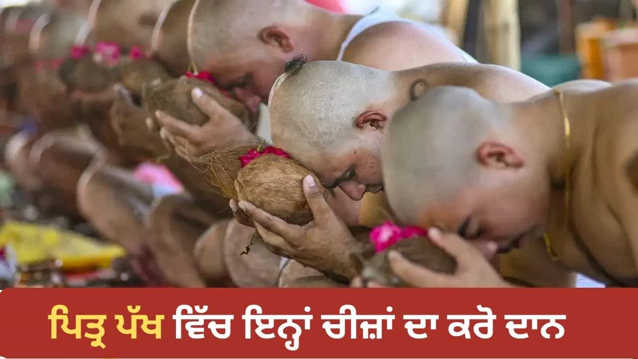 Pitru Paksha 2026: ਪਿਤ੍ਰ ਪੱਖ ਚ ਇਨ੍ਹਾਂ ਚੀਜ਼ਾਂ ਦਾ ਦਾਨ ਕਰਨ ਨਾਲ ਪ੍ਰਸੰਨ ਹੁੰਦੇ ਹਨ ਪਿਤਰ, ਘਰ ਵਿੱਚ ਕਦੇ ਨਹੀਂ ਆਵੇਗੀ ਧਨ ਦੀ ਕਮੀ! Pitru Paksha 2026: ਪਿਤ੍ਰ ਪੱਖ ਚ ਇਨ੍ਹਾਂ ਚੀਜ਼ਾਂ ਦਾ ਦਾਨ ਕਰਨ ਨਾਲ ਪ੍ਰਸੰਨ ਹੁੰਦੇ ਹਨ ਪਿਤਰ, ਘਰ ਵਿੱਚ ਕਦੇ ਨਹੀਂ ਆਵੇਗੀ ਧਨ ਦੀ ਕਮੀ!