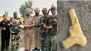 ਤਰਨਤਾਰਨ ਸਰਹੱਦ 'ਤੇ BSF ਵੱਲੋ ਖੇਤਾਂ 'ਚੋਂ ਚੀਨੀ ਪਿਸਤੌਲ ਤੇ ਕਾਰਤੂਸ ਬਰਾਮਦ ਤਰਨਤਾਰਨ ਸਰਹੱਦ 'ਤੇ BSF ਵੱਲੋ ਖੇਤਾਂ 'ਚੋਂ ਚੀਨੀ ਪਿਸਤੌਲ ਤੇ ਕਾਰਤੂਸ ਬਰਾਮਦ