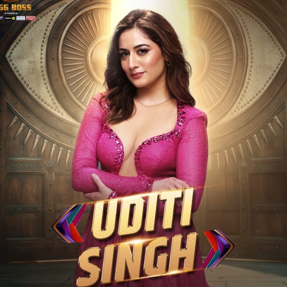 ਸੋਸ਼ਲ ਮੀਡੀਆ ਸਟਾਰ ਅਤੇ ਮਾਡਲ ਉਦਿਤੀ ਸਿੰਘ ‘ਬਿੱਗ ਬੌਸ 20’ ਦਾ ਹਿੱਸਾ ਬਣੀ ਹੈ। ਉਦਿਤੀ ਸੋਸ਼ਲ ਮੀਡੀਆ ’ਤੇ ਆਪਣੇ ਗਲੈਮਰਸ ਅਵਤਾਰ ਕਾਰਨ ਵਾਇਰਲ ਰਹਿੰਦੀ ਹੈ। ਇੰਸਟਾਗ੍ਰਾਮ ’ਤੇ ਉਨ੍ਹਾਂ ਨੂੰ 1 ਮਿਲੀਅਨ ਤੋਂ ਵੱਧ ਲੋਕ ਫਾਲੋ ਕਰਦੇ ਹਨ। (ਤਸਵੀਰ: ਜਿਓਹੌਟਸਟਾਰ)