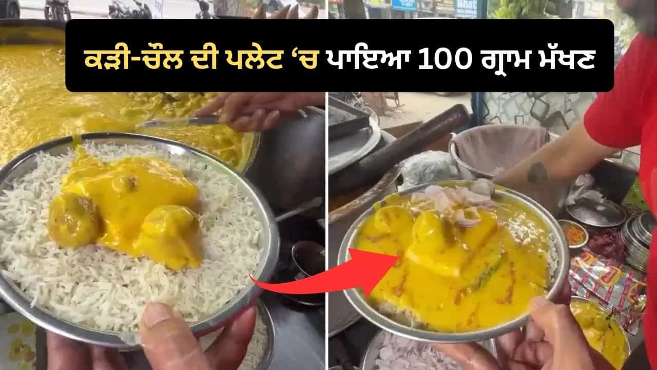 Viral Food Video: ਕੜੀ-ਚੌਲ ਨਾਲ ਵੈਂਡਰ ਨੇ ਕੀਤਾ ਅਜਿਹਾ ਐਕਸਪੇਰੀਮੈਂਟ, Viral VIDEO ਦੇਖ ਲੋਕ ਬੋਲੇ- ਖਾਣ ਤੋਂ ਪਹਿਲਾਂ ਕਰਵਾ ਲਓ Health Insurance
