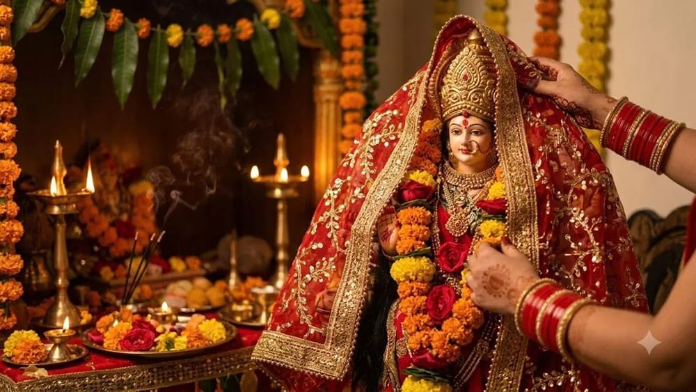 ਤੁਸੀਂ ਦੇਖਿਆ ਹੋਵੇਗਾ ਕਿ ਲੋਕ ਦੇਵੀ ਦੇ ਦਰਸ਼ਨ ਕਰਦੇ ਸਮੇਂ ਆਪਣੀਆਂ ਚੁੰਨੀਆਂ ਦਾ ਬਹੁਤ ਧਿਆਨ ਰੱਖਦੇ ਹਨ। ਮੰਦਿਰ ਪਹੁੰਚ ਕੇ, ਉਹ ਉਨ੍ਹਾਂ ਨੂੰ ਸ਼ਰਧਾ ਨਾਲ ਚੜ੍ਹਾਉਂਦੇ ਹਨ। ਇਹ ਛੋਟਾ ਜਿਹਾ ਕੰਮ ਦੇਵੀ ਪ੍ਰਤੀ ਉਨ੍ਹਾਂ ਦੇ ਪਿਆਰ ਨੂੰ ਦਰਸਾਉਂਦਾ ਹੈ। ਦੂਜਾ, ਮਾਂ ਦੁਰਗਾ ਨੂੰ ਛੋਟੀ ਚੁੰਨੀ ਵੀ ਚੜ੍ਹਾਈ ਜਾ ਸਕਦੀ ਹੈ। ਘਰ ਵਿੱਚ ਛੋਟੀ ਮੂਰਤੀ ਜਾਂ ਤਸਵੀਰ ਲਈ ਇੱਕ ਛੋਟੀ ਚੁੰਨੀ ਰੱਖਣਾ ਸੁਵਿਧਾਜਨਕ ਹੈ। ਅਜਿਹਾ ਕੋਈ ਨਿਯਮ ਨਹੀਂ ਹੈ ਕਿ ਸਿਰਫ ਵੱਡੀ ਚੁੰਨੀ ਹੀ ਚੜ੍ਹਾਈ ਜਾਣੀ ਚਾਹੀਦੀ ਹੈ; ਇਹ ਸਾਰੇ ਘਰਾਂ ਅਤੇ ਮੰਦਰਾਂ 'ਤੇ ਲਾਗੂ ਨਹੀਂ ਹੁੰਦਾ। ਮੰਨ ਲਓ ਕਿ ਤੁਹਾਡੇ ਪੂਜਾ ਸਥਾਨ ਵਿੱਚ ਦੇਵੀ ਦੀ ਛੋਟੀ ਮੂਰਤੀ ਹੈ। ਬਹੁਤ ਵੱਡੀ ਚੁੰਨੀ ਚੜ੍ਹਾਉਣ ਨਾਲ ਚਿਹਰਾ ਅਤੇ ਬਾਕੀ ਸ਼੍ਰਿੰਗਾਰ ਢੱਕ ਸਕਦਾ ਹੈ। ਇਸ ਲਈ, ਮੂਰਤੀ ਦੇ ਆਕਾਰ ਦੇ ਅਨੁਕੂਲ ਚੁੰਨੀ ਚੁਣਨਾ ਸਭ ਤੋਂ ਵਧੀਆ ਹੈ।