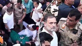 EC ਖਿਲਾਫ ਵਿਰੋਧੀ ਧਿਰ ਦਾ ਪ੍ਰਦਰਸ਼ਨ ਤੇਜ਼, ਸੜਕ 'ਤੇ ਹੀ ਲੇਟ ਗਈ ਪ੍ਰਿਯੰਕਾ ਗਾਂਧੀ