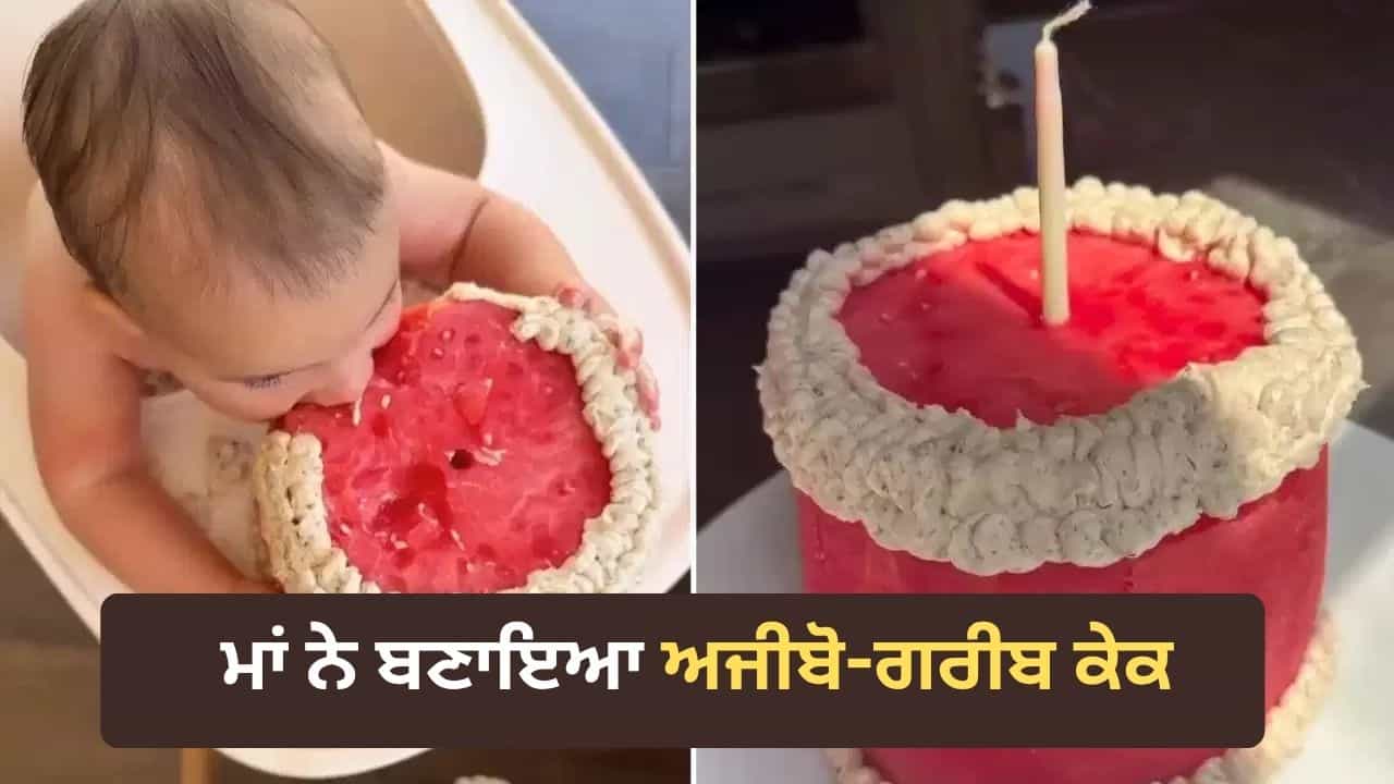 Viral Video: ਬੱਚੇ ਦੇ ਜਨਮਦਿਨ ਤੇ ਮਾਂ ਨੇ ਬਣਾਇਆ ਤਰਬੂਜ ਅਤੇ ਬੋਨ ਮੈਰੋ ਦਾ ਕੇਕ, ਕਿਸੇ ਨੇ ਕੀਤੀ ਤਾਰੀਫ਼ ਤਾਂ ਕਿਸੇ ਨੇ ਉਡਾਇਆ ਮਜ਼ਾਕ